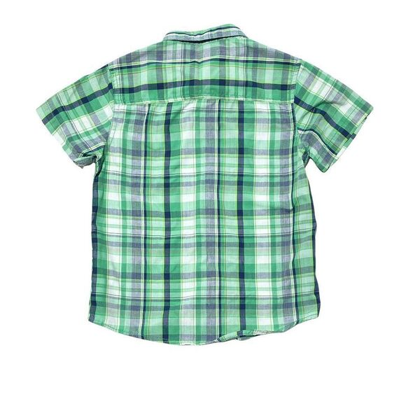 MONKEY bars green plaid button down short sleeve shirt - Picture 2 of 2